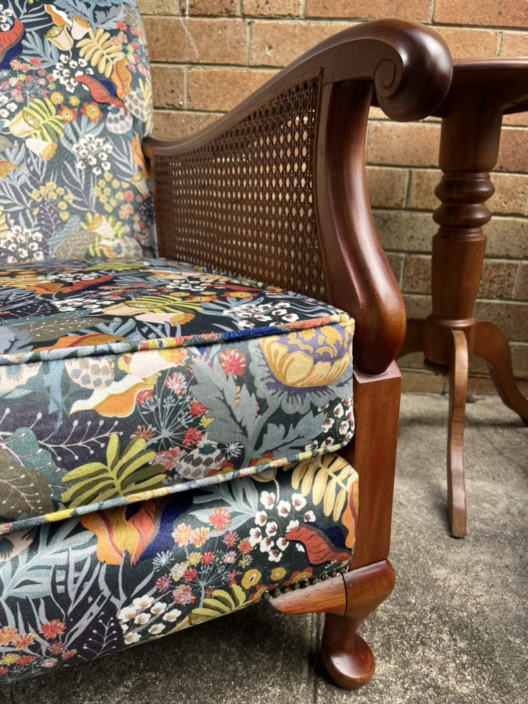 next to upholstery writing